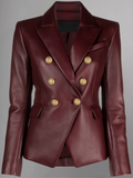 Kinley Womens Leather Blazer Jacket