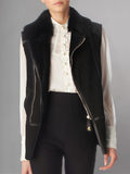 Louise Black Shearling Gilet