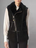 Louise Black Shearling Gilet