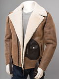 MEN'S ANTIQUE BROWN SHEEPSKIN JACKET