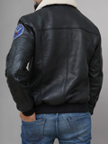 MEN'S BLACK LEATHER FLYING JACKET