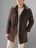 MEN'S JUSTIN REAL LEATHER SHEARLING COAT