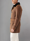 MEN'S JUSTIN REAL LEATHER SHEARLING COAT