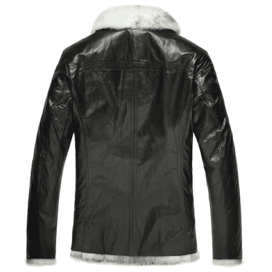 MEN'S JUSTIN REAL LEATHER SHEARLING COAT Jackets Empire