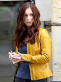 Megan Fox Yellow Leather Jacket Ninja Turtles