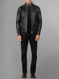 Men 2023 Casual Motor Distressed Leather Jacket