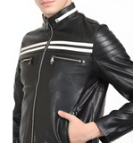 Men Genuine Brown Biker Casual Stylish Leather Jacket