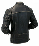 Classic Mens Vintage Cafe Racer Leather Jacket