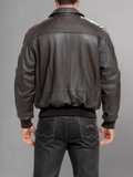 Men’s A-2 Flight Black Leather Jacket