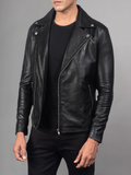 Men’s Authentic Black Motorcycle Leather Jacket