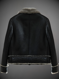 Men’s Black Motorbike Shearling Jacket