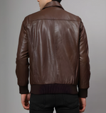 Men’s Bronze Bomber Leather Jacket