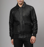 Men’s Bronze Bomber Leather Jacket