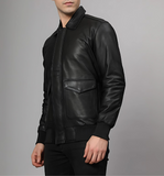 Men’s Bronze Bomber Leather Jacket