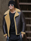 Men’s Dark Brown B3 Shearling Flight Aviator Jacket