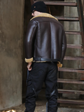 Men’s Dark Brown B3 Shearling Flight Aviator Jacket