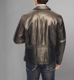 Men's New Zealand Lambskin Leather Classic Open Bottom Jacket