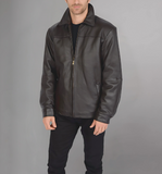 Men's New Zealand Lambskin Leather Classic Open Bottom Jacket