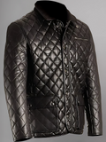 Men’s Quilted Black Cafe Racer Jacket