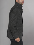 Men’s Quilted Black Cafe Racer Jacket