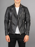 Men’s Stylish Black Biker Leather Jacket