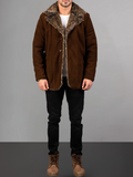 Men's Suede Jacket Warm Coats Male Outwear Winter