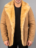 Men's Suede Jacket Warm Coats Male Outwear Winter