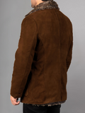 Men's Suede Jacket Warm Coats Male Outwear Winter