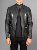 Men’s Tec Flex Motocross Black Leather Jacket