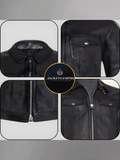 Men's Western Zip Leather Jacket