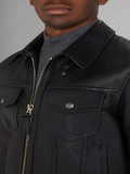 Men's Western Zip Leather Jacket