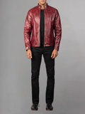 Men's Stylish Superb Real Genuine Leather Bomber Biker Jacket