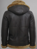 MensB3DetachableShearlingSheepskinHoodFlightLeatherWinterFurJackets