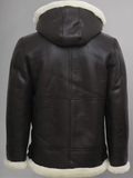 MensB3DetachableShearlingSheepskinHoodFlightLeatherWinterFurJackets