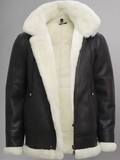 MensB3DetachableShearlingSheepskinHoodFlightLeatherWinterFurJackets