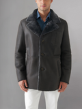 Mens B3 Shearling Bomber Jacket Military Pilot Fur Coat