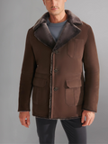 Mens B3 Shearling Bomber Jacket Military Pilot Fur Coat