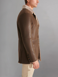 Mens B3 Shearling Bomber Jacket Military Pilot Fur Coat