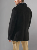 Mens B3 Shearling Bomber Jacket Military Pilot Fur Coat