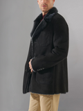 Mens B3 Shearling Bomber Jacket Military Pilot Fur Coat