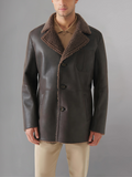 Mens B3 Shearling Bomber Jacket Military Pilot Fur Coat