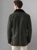 Mens B3 Shearling Bomber Jacket Military Pilot Fur Coat