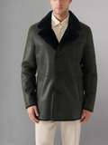 Mens B3 Shearling Bomber Jacket Military Pilot Fur Coat