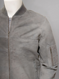 Mens Biker Distressed Suede Camel Leather Jacket