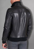 Mens Biker Leather Jacket Vintage Genuine Leather
