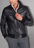 Mens Biker Leather Jacket Vintage Genuine Leather
