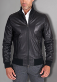 Mens Biker Leather Jacket Vintage Genuine Leather
