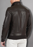 Mens Biker Leather Jacket Vintage Genuine Leather
