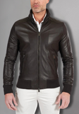 Mens Biker Leather Jacket Vintage Genuine Leather
