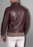 Mens Biker Leather Jacket Vintage Genuine Leather
